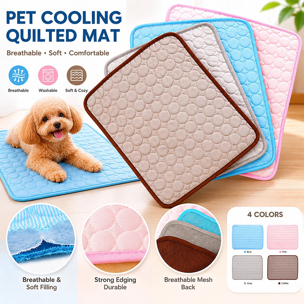 2025 UPGRADED ICE-COOl MODEL Summer Pet Cooling Mat Pad And Sleeping Pad Bed for  Small, Medium, and Large Cats & Dogs
