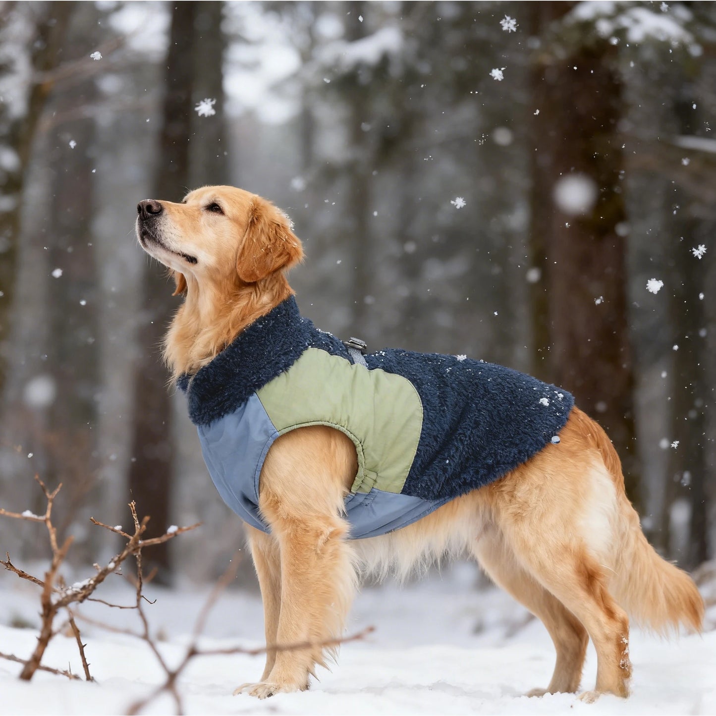 The dog lambskin material autumn and winter jacket is warm and comfortable
